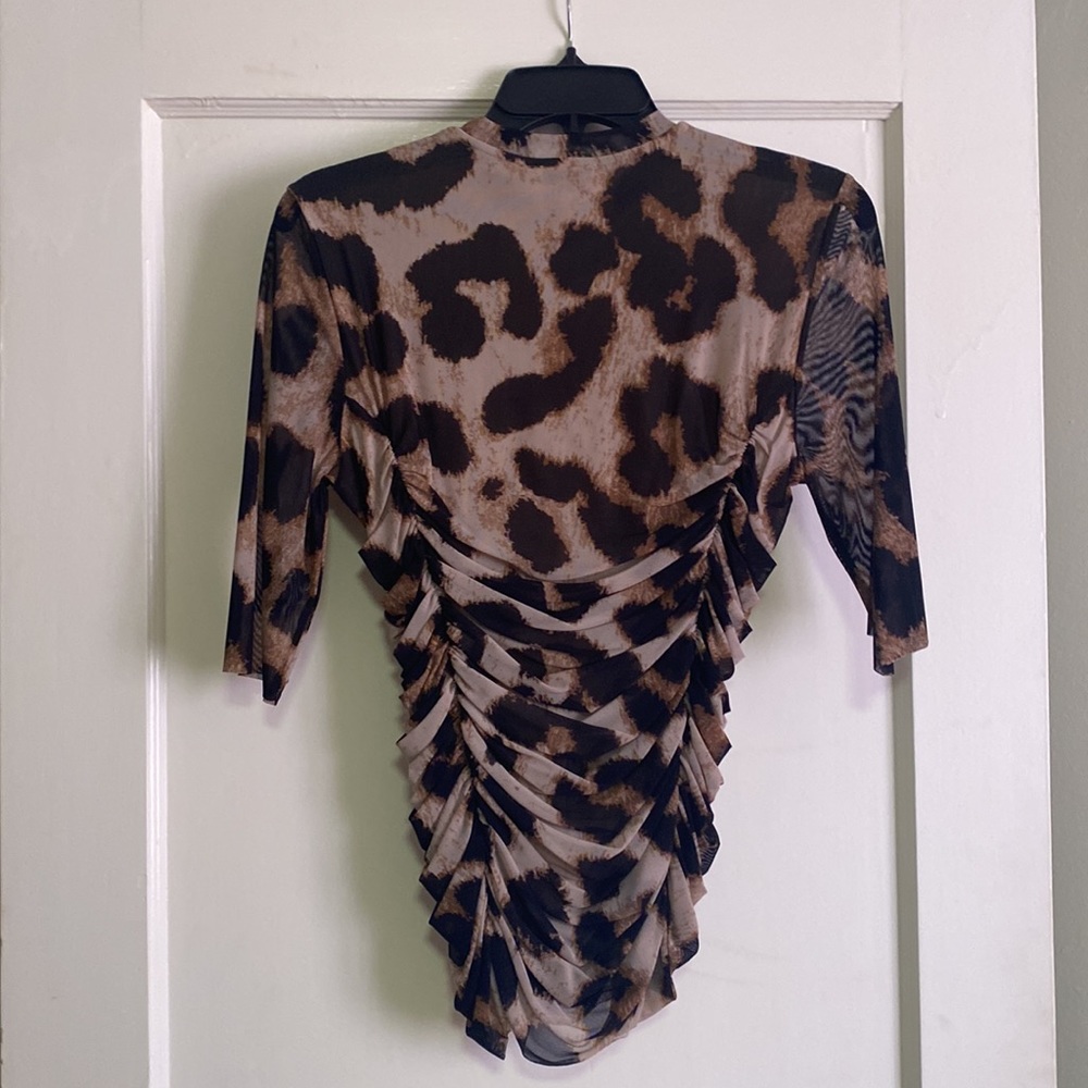 Leopard Print Ganni Top - image 2